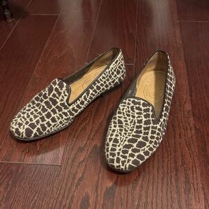 Stubbs & Wootton Brown and Cream giraffe patterned Loafers - MENS 10.5